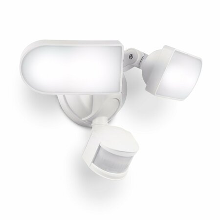 WASSERSTEIN Smart Floodlight, Wired, Outdoor Floodlight, with Motion Sensor, and Timer Control, White SmtFldLightWhtUS